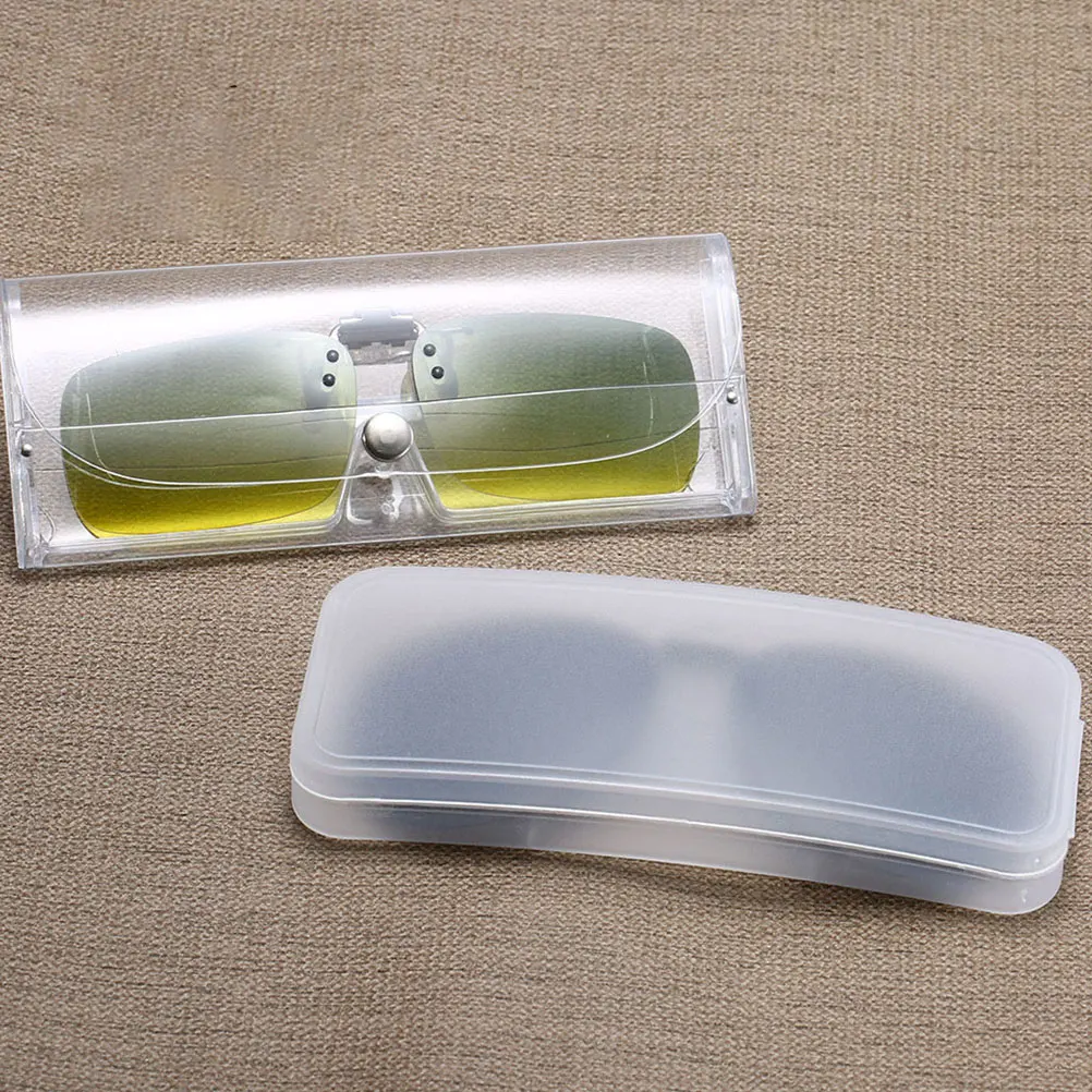 

15pcs Eyeglasses Cases Transparent Hard Bracket Button Protective Storage Clear Containers Travel Organizer Glasses Accessories