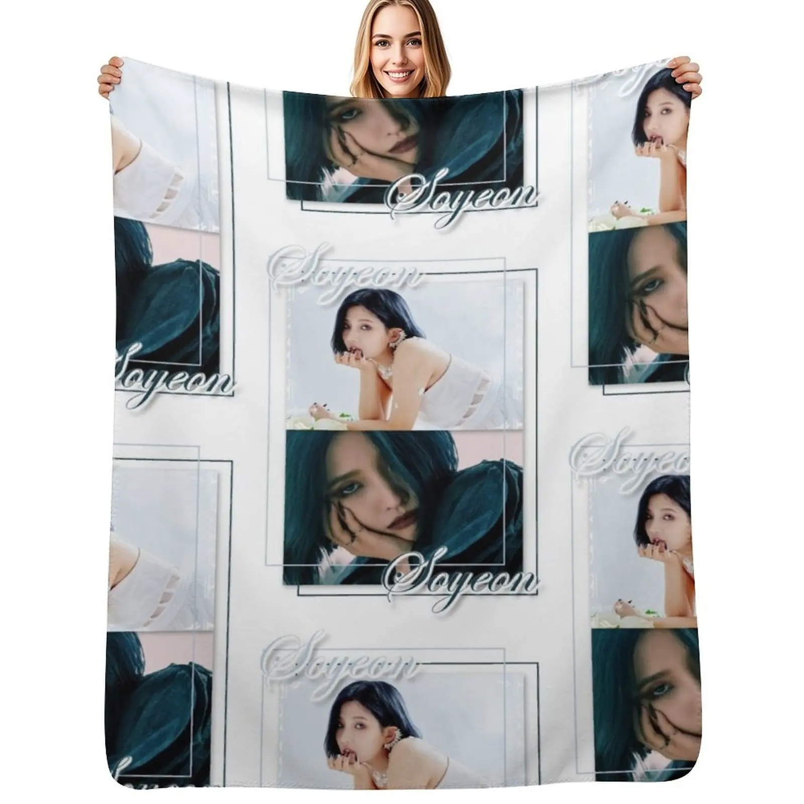

GIDLE - Soyeon Throw Blanket Long Lasting Soft Plush Blanket for Daily Use