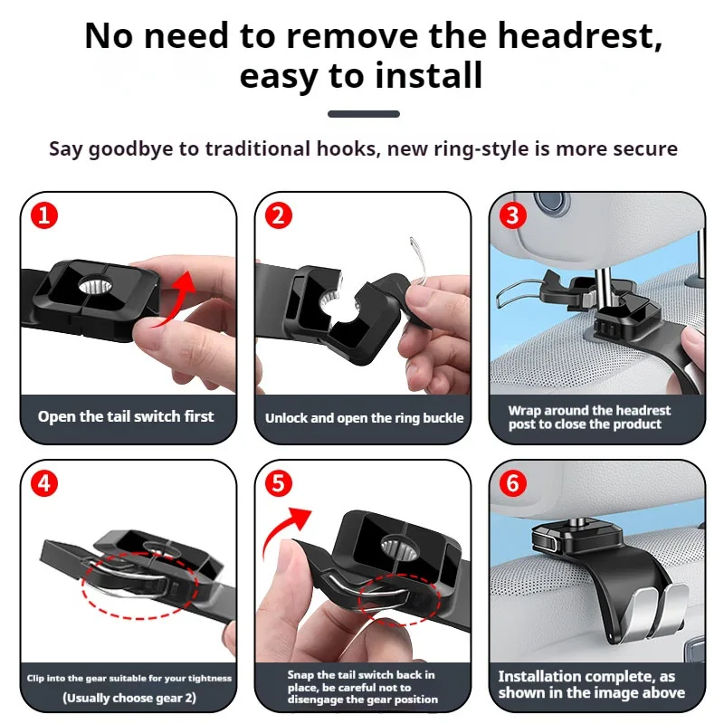 Car Interior Hanging Storage Hook Clips Organizer For Hyundai N Line i20 i30 Sonata Tucson Azera N Auto Interior Accessories view 6