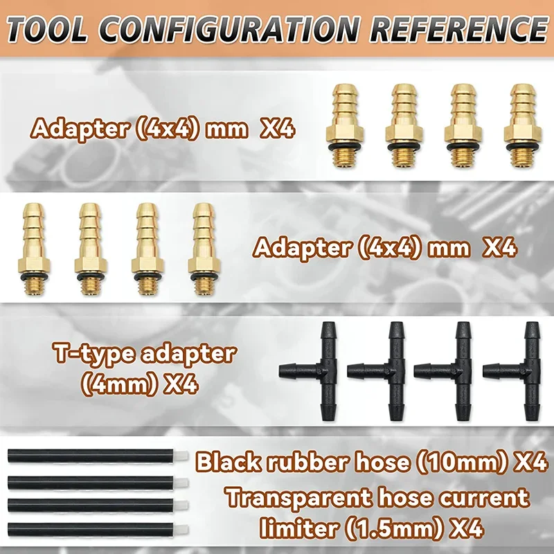 Universal Carburetor Synchronizing Carb Synchrometer Tool Synchronizer Vacuum Gauge Motorcycle 1 & 2 & 4 Cylinder Sync