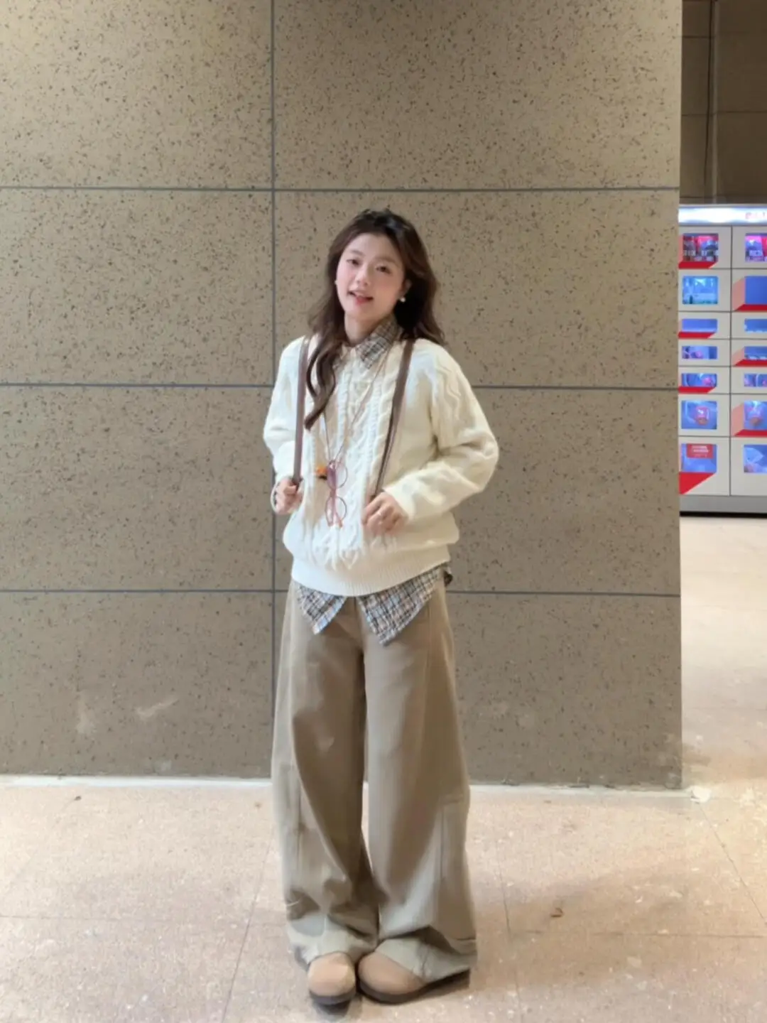 

Korean Sle Loose Thiened White Knitted Sweater Autumn Winter Soft Warm round Ne Lazy Sle Knitted Top Women's Faion