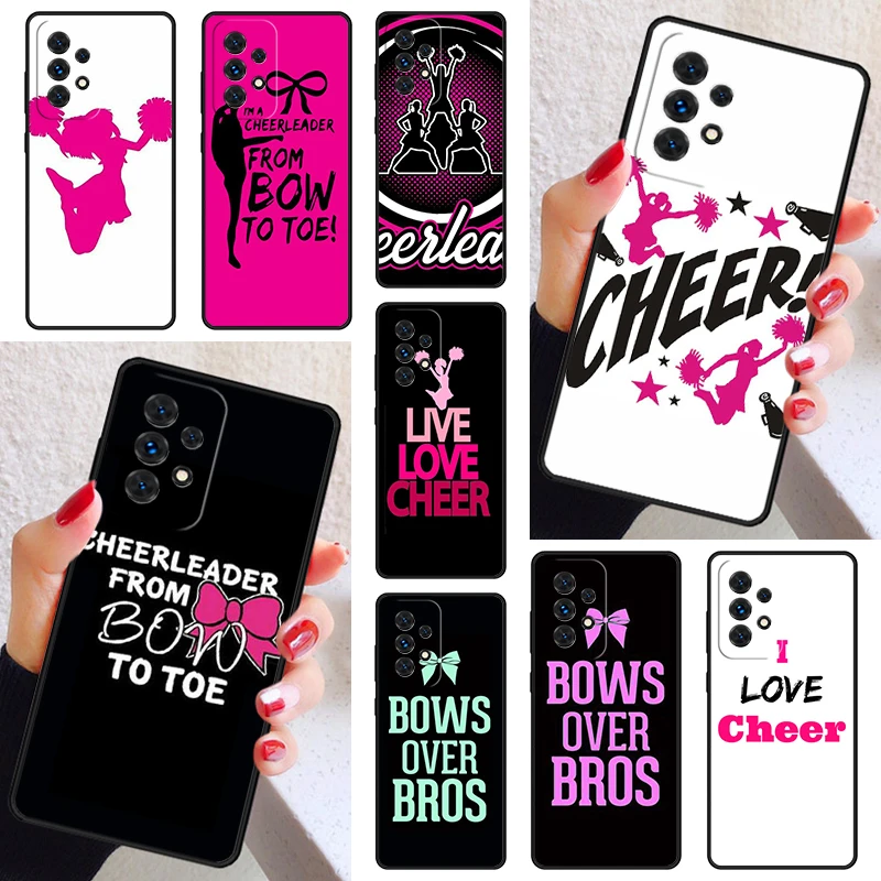 Cheerleader Cheer Pink Quote Phone Case For Samsung Galaxy A52 A72 A73 A20e A21S A50 A70 A11 A12 A42 A31 A40 A51 A71 A32 A80 A91