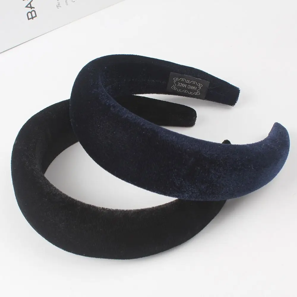 إكسسوارات شعر أنيقة للنساء، عصابة رأس مخملية، عصابة رأس إسفنجية، طوق شعر واسع