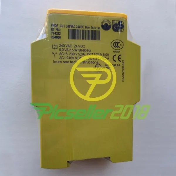 Relé de Seguridad 2026 para X31 774322, 24 V CC, 240 V CA, 3 N/A, 1 N/C, 1 SO, Nuevo y Original, PLC Spot