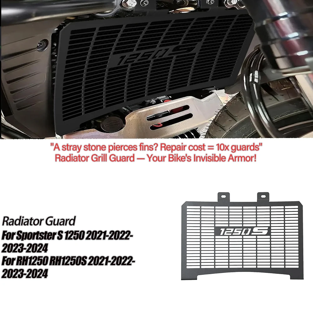 

For Sportster S 1250 RH1250S 2021 2022 2023 2024 2025 Radiator Guard Protector Grille Cover Motorcycle SPORTSTER S RH 1250S