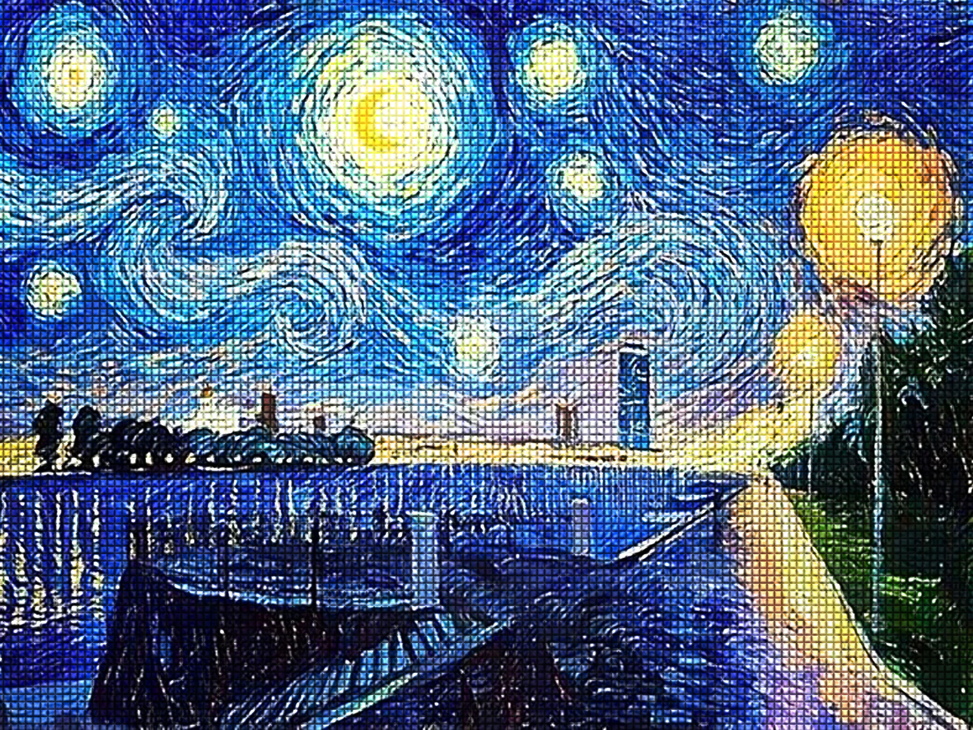 Peinture diamant Van Gogh "nuit étoilée", 5D, bricolage, coloré, rond complet, mosaïque, broderie, point de croix, kit, décoration d'intérieur, nouveau, 2024