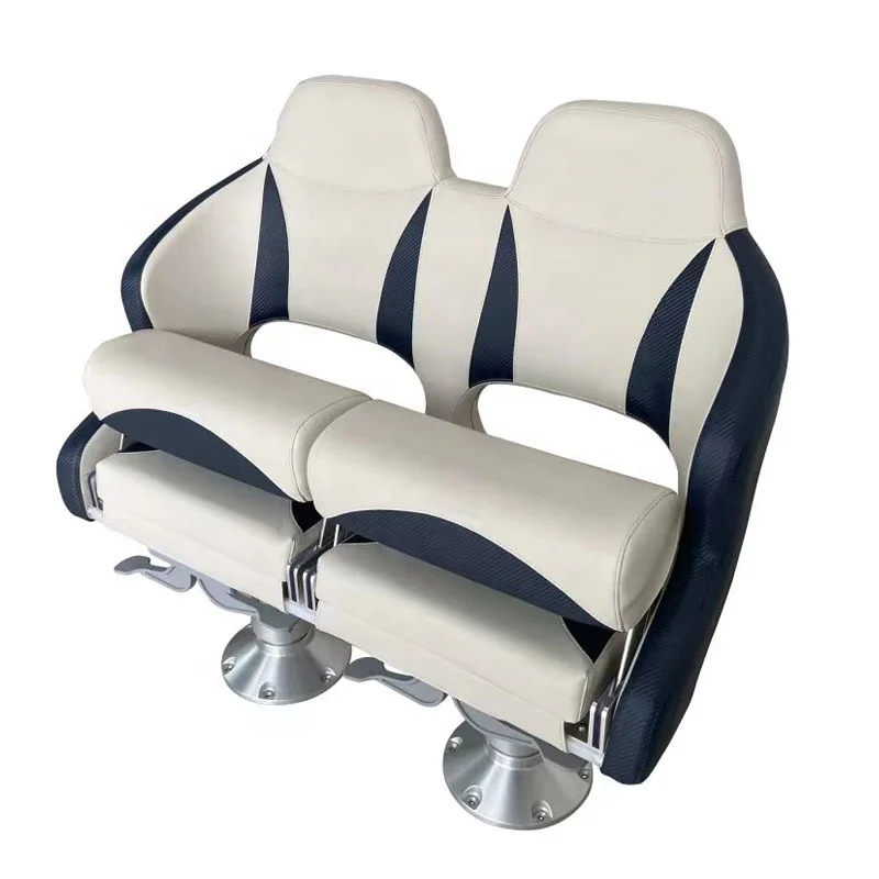 Marine Grade Yacht Deluxe Two-Seater Boat Seat Bench Boat Seats Folding Boat Double Seats