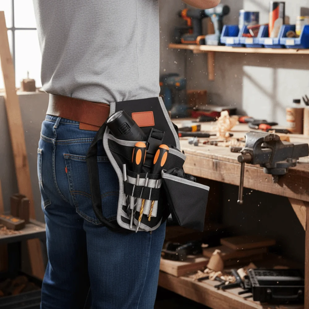 

Oxford Cloth Electrician Tool Bag Multifunctional Portable Design Waist Bag Storage Capacity Waist Worn Tool Belt Bags