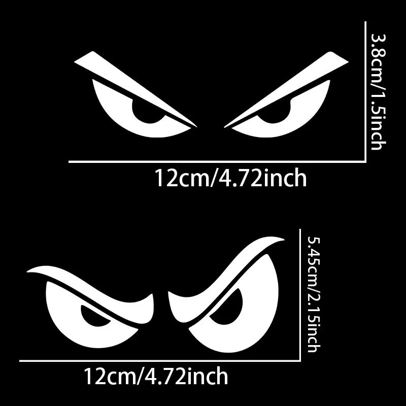 1Pc Evil Eyes Waterproof Vinyl Sticker Decal for Motorcycle Helmet Fairing Scooter Car Body Universal Decor