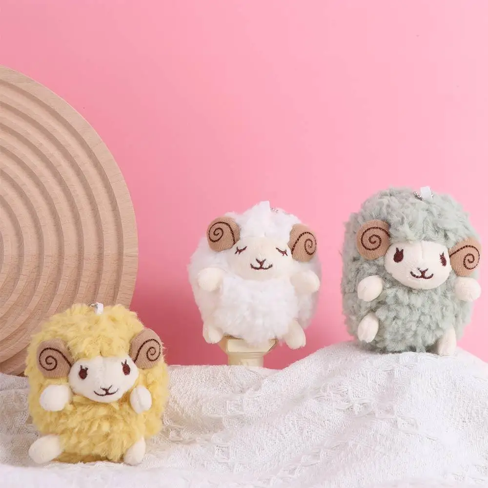 Cartoon Anime Mini Sheep Plush Keychain Lamb Stuffed Sheep Plush Pendant Mini Sheep Soft Soft Lamb Doll Ornament Decoration