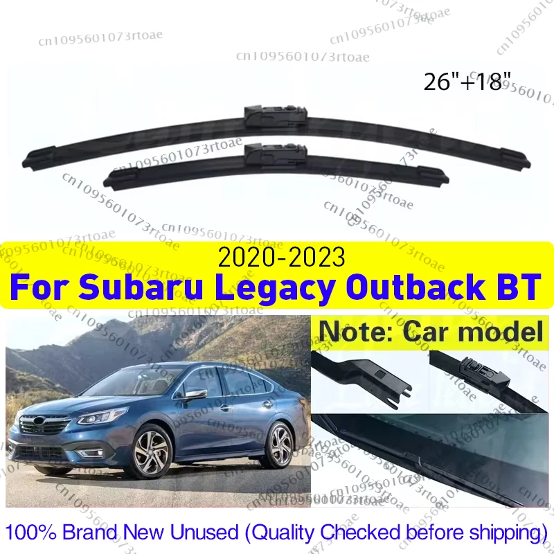 

For Subaru Legacy Outback BT 2020 2021 2022 2023 26"+18" Rubber Car Windshield Windscreen Rain Brushes Car Front Wiper Blade