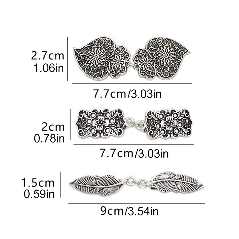 1 قطعة زر معدني الرجعية الصينية شيونغسام مشبك كيب عباءة المشبك سترة سترة الخياطة الحرفية وشاح المشبك اتصال مشبك #4