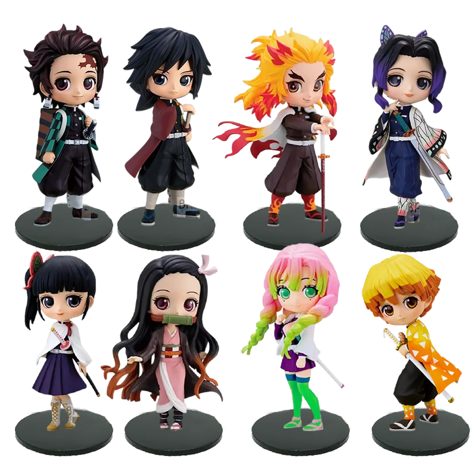 Anime-Figur Demon Slayer Figuren Kimetsu No Yaiba Puppe Tanjiro Nezuko Zenitsu Figurine Inosuke Krieger Actionfigur Modell Spielzeug