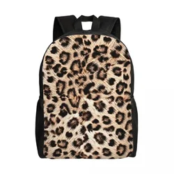 Custom Leopard Print Backpacks for Women Men Waterproof College School Animal Skin Bag Printing Bookbag