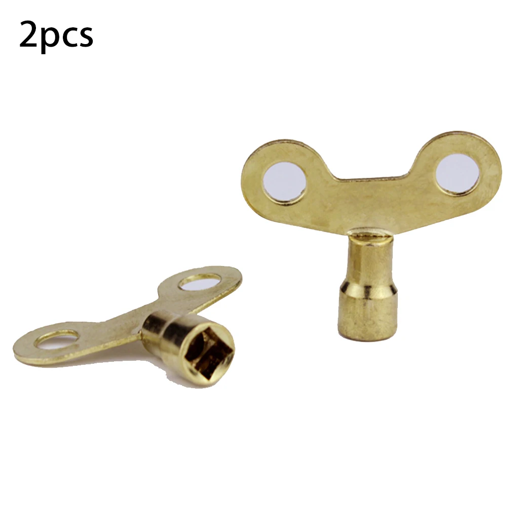 2PCS Faucet Key Radiator Water Tap Plumbing Hole Bleed Bleeding Keys Solid Iron For Venting Air Valve