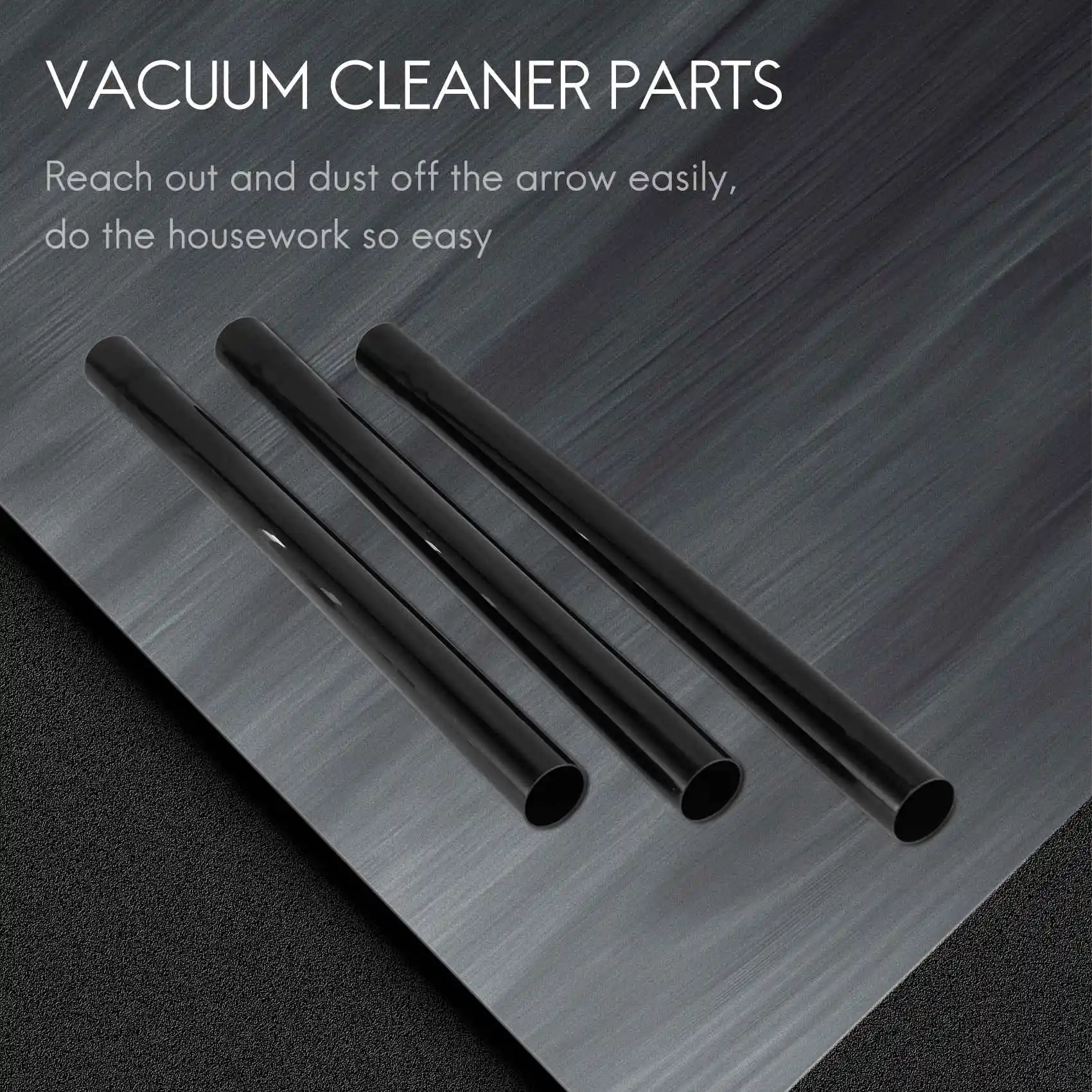 3Pcs Vacuum Cleaner Extension Wands, Vacuum Cleaner Accessories, 32mm Inner Diameter Vacuum Hose Plastic Wand Pipe