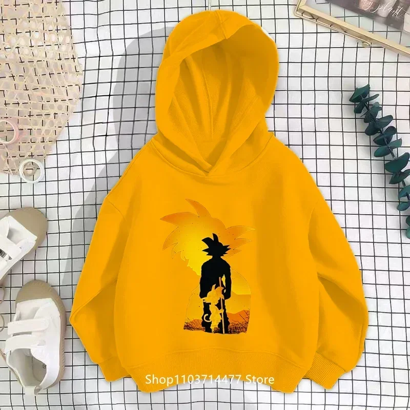 

Boys Japan Anime Dragon Ball Z Goku Cartoon Anime Hoodies Kids Clothes Teenage Tops Children Goku Hip Hop Sweatshirts