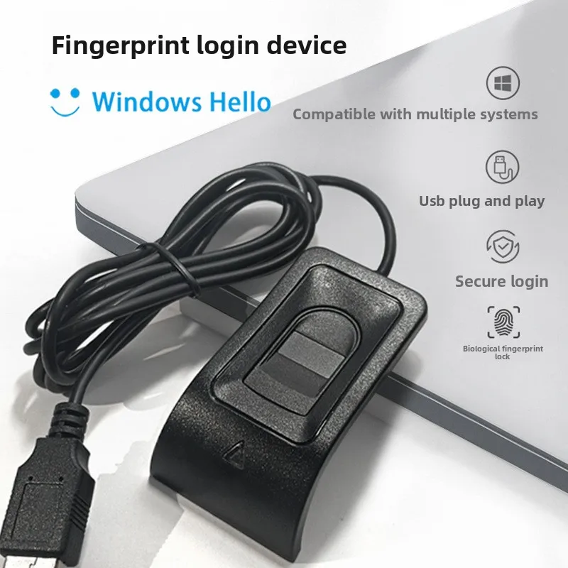 Computer Fingerprint Password Logger USB Plug and Play Windows Hello Encryption Unlock Fingerprint Identifier