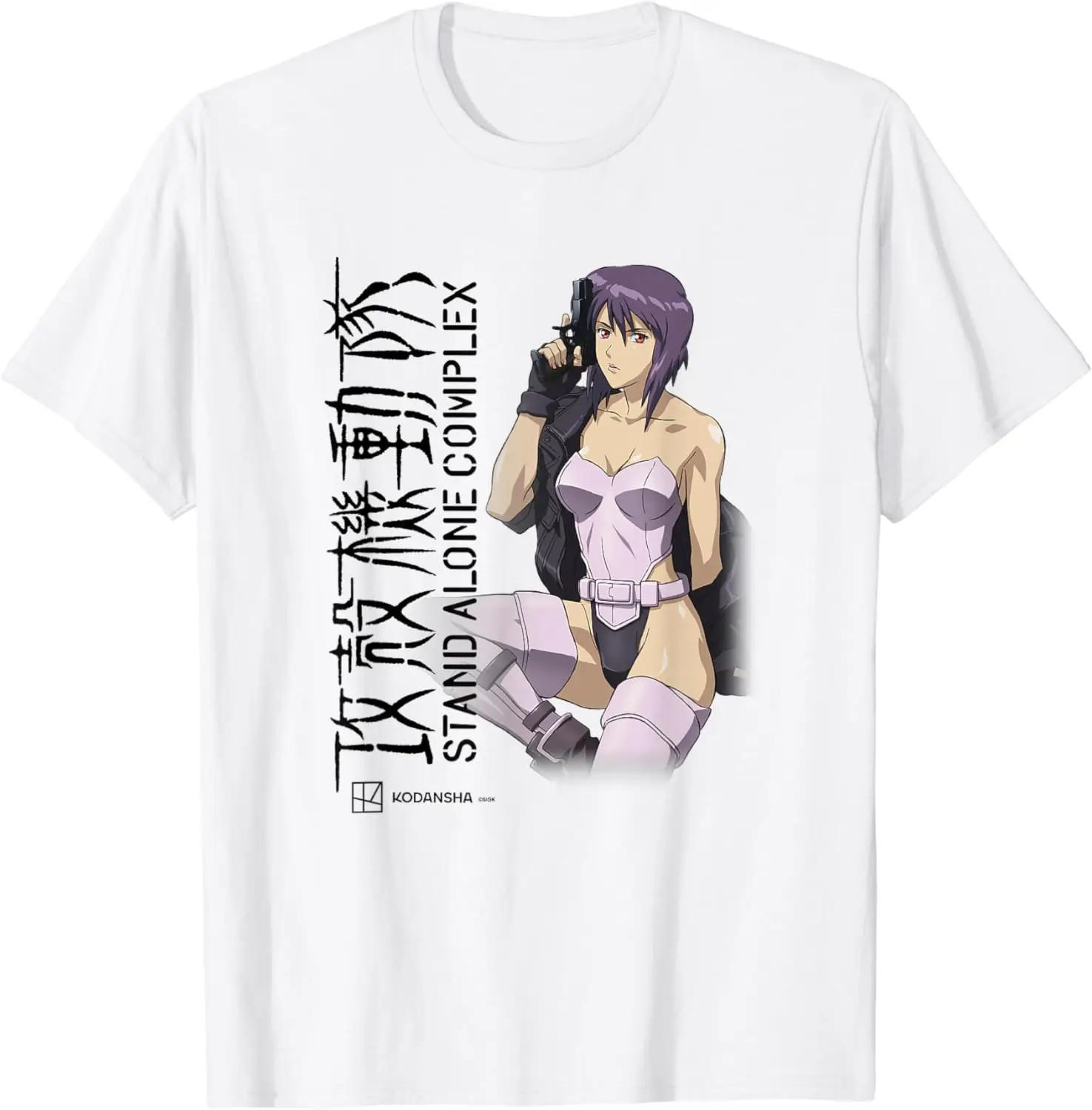 

Ghost in the Shell: Stand Alone Complex Motoko Profile T-Shirt Casual O-Neck Tee Shirts Streetwear