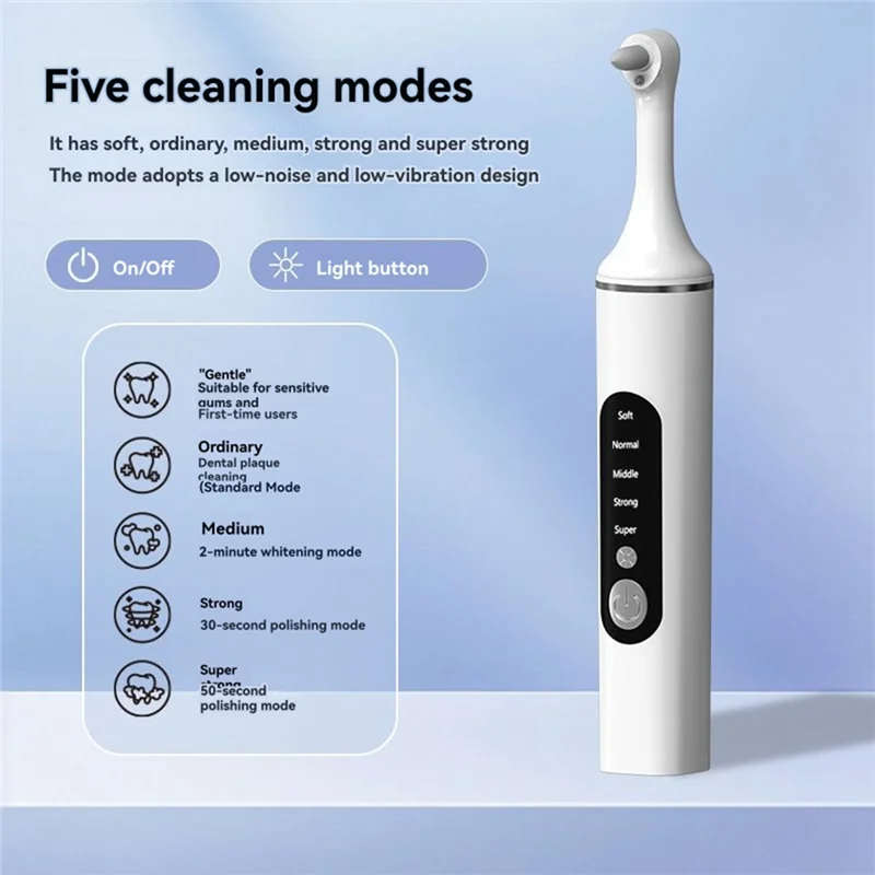 

A98I-полировщик зубов, перезаряжаемый полировщик зубов с 6 насадками-щеткой, набор для отбеливания зубов для чистки и полировки