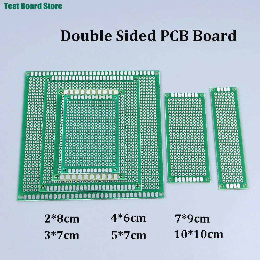 30Pcs/lot PCB Board Prototype Board Green 2x8/3x7/4x6/5x7/7x9/10x10cm Double Sided Circuit Boards For DIY Soldering Project