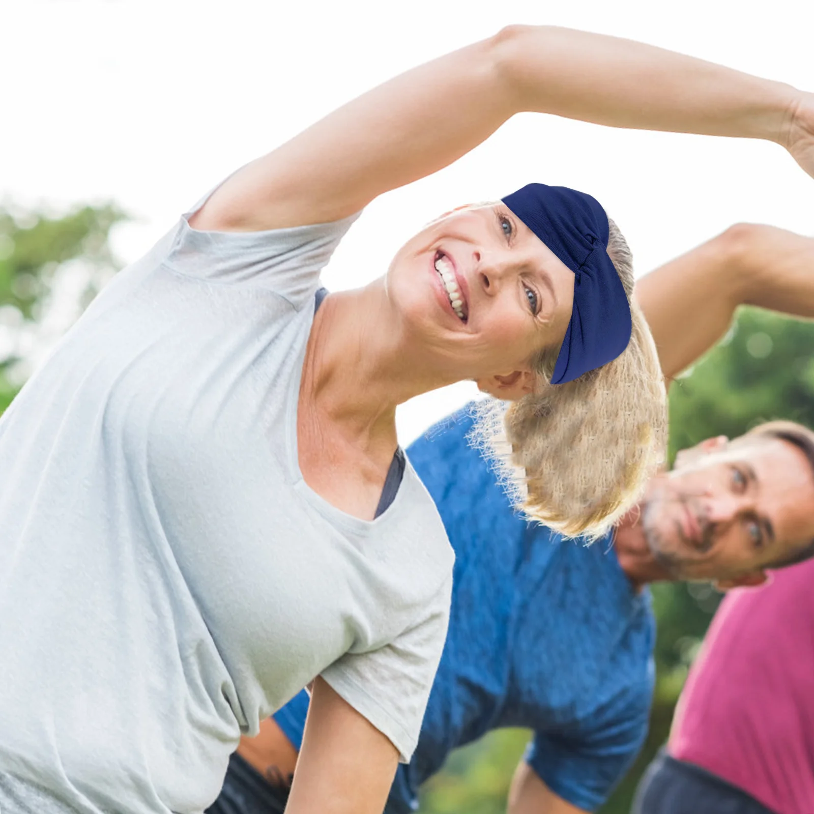 

2Pcs Wide Yoga Headband Non-Slip Elastic Hair Band for Women Boho Turban Style Running Sport Headwrap Fitness Accessory