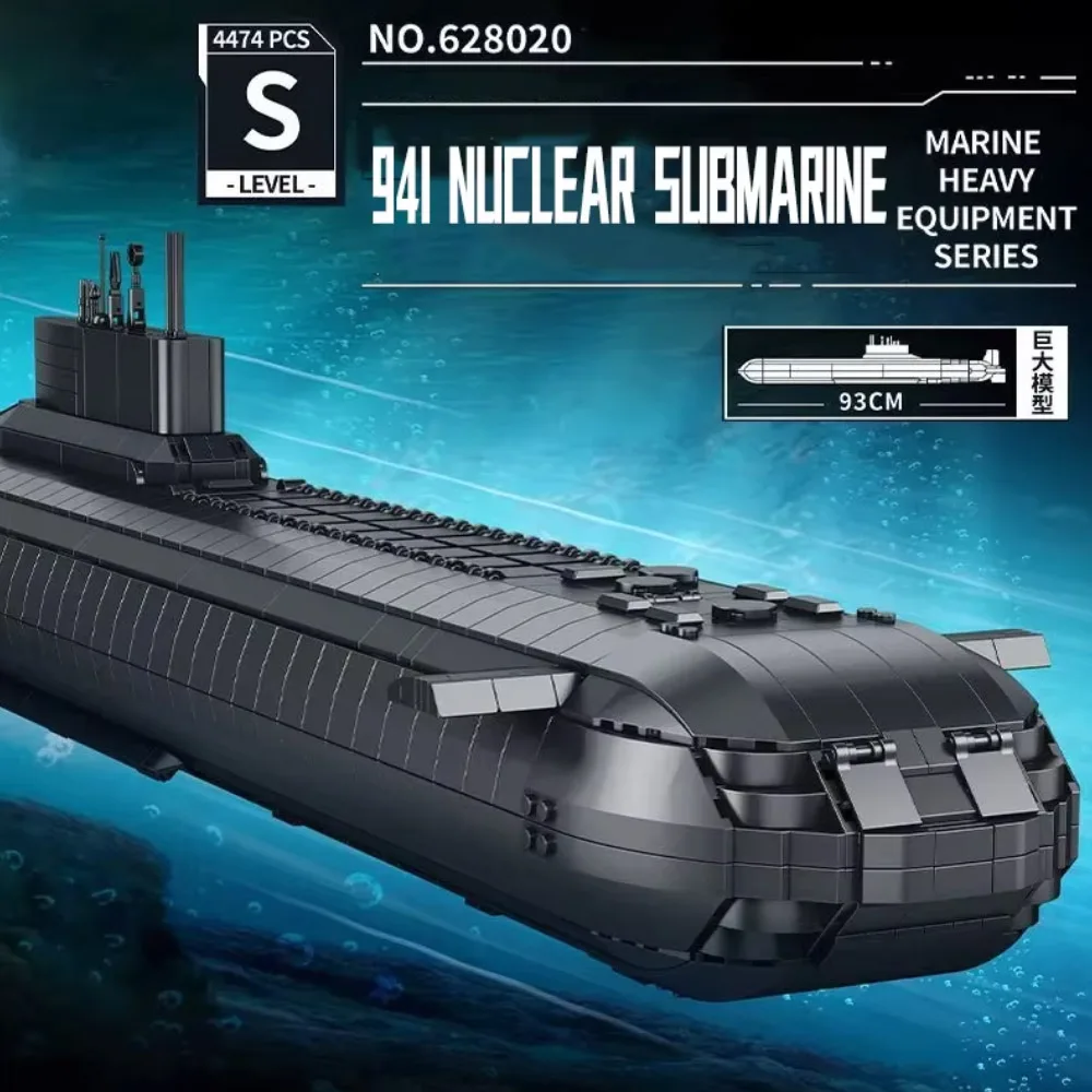 

Военные креативные конструкторы MOC: Атомная подводная лодка класса «Тайфун» (WWII), развивающая игрушка для взрослых, подарок для мальчиков, 4474 детали