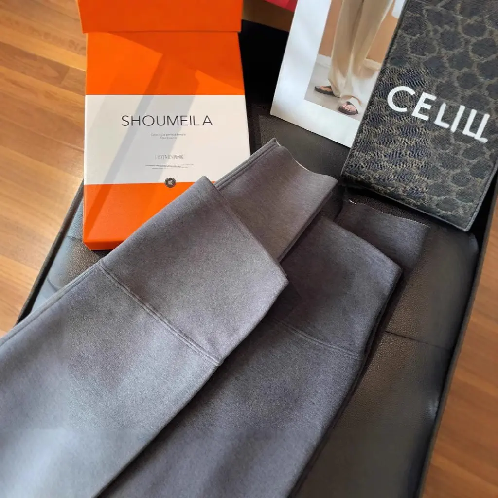 

Black Gold High Waist Fleece Wool Silk Leggings Heat Storage Small Heater Comfortable Warm Seamless F100303 Women's Bottom Wear