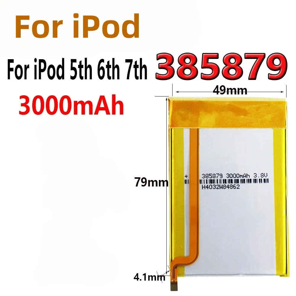 ISUNOO 3000mAh SSD HD Upgrade Battery for iPod 5th 5.5th Gen Video 30GB iPod 6th Gen Classic 80GB 120GB 7th 7.5th 160GB Batterie
