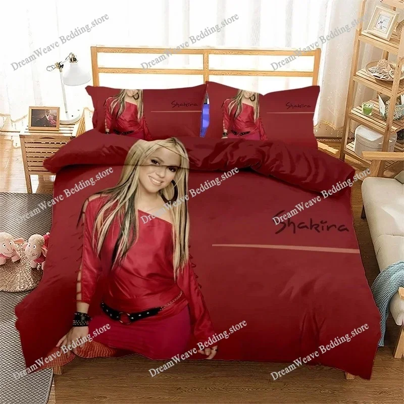 

3D Print Singer Shakira Bedding Set Boys Girls Twin Queen King Size Duvet Cover Pillowcase Bed Boys Adult Home Textileextile9639