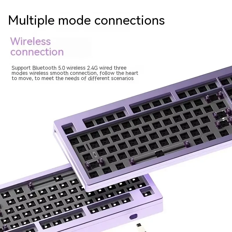 Monsgeek M5W Mechanical Keyboard Kit Tri-Mode Wireless Bluetooth RGB Customization Aluminum Alloy Gaming Keyboard Various Styles