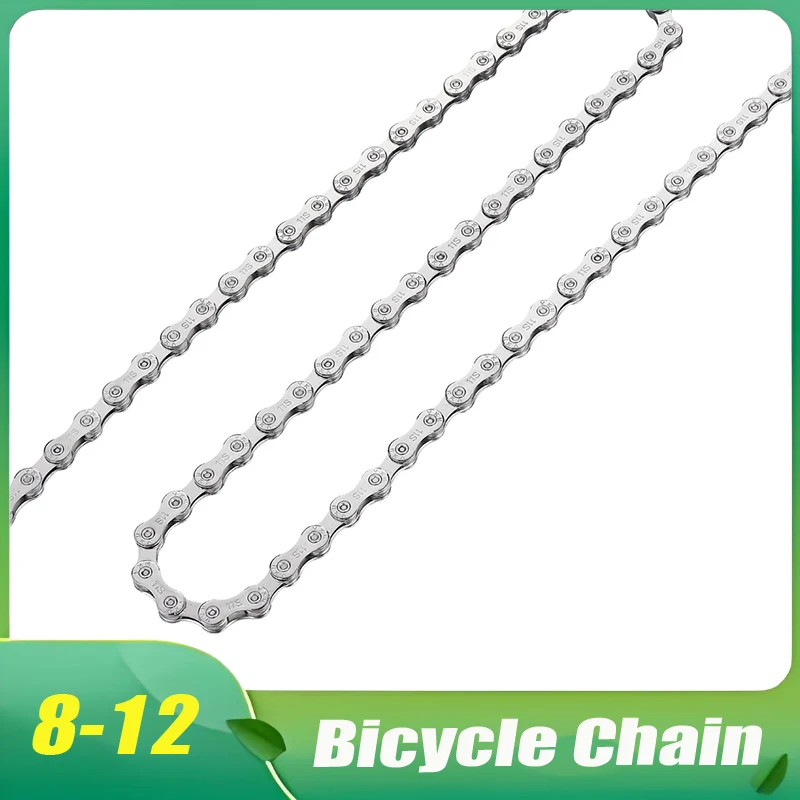 

6-7-8S-12 Speed Bike Chain for MTB/Road/Folding Bikes, 27S 33S Derailleur Chain,Carbon steel With Quick Link 116 Links