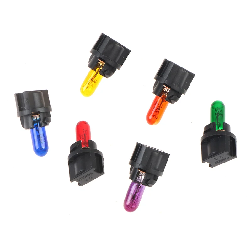 

10 шт. 12 В 2 Вт T5.5 светодиодная лампа для автомобиля W1.2Wcar внутреннее освещение приборной панели индикатор отопления клин авто инструментальная лампа