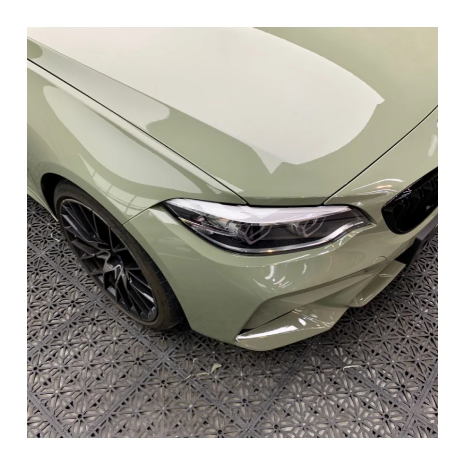 

Khaki Green Wrap Vinyl Film Glossy Crystal Color Change Car Vinyl Film