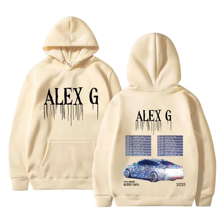 أليكس جي تور هوديي الرجال النساء الملابس عارضة البلوز المتضخم مقنعين رياضية الذكور الأزياء Y2K القطن الخريف الشتاء هوديس #5