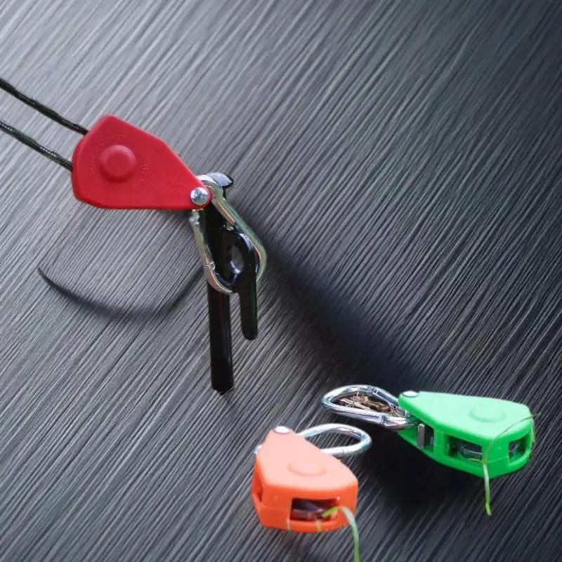 Adjustable Tent Rope Hanger Heavy Duty Ratchet Tie Down Strap With Reinforced Metal Gear For Camping Ratcheting Pulley System