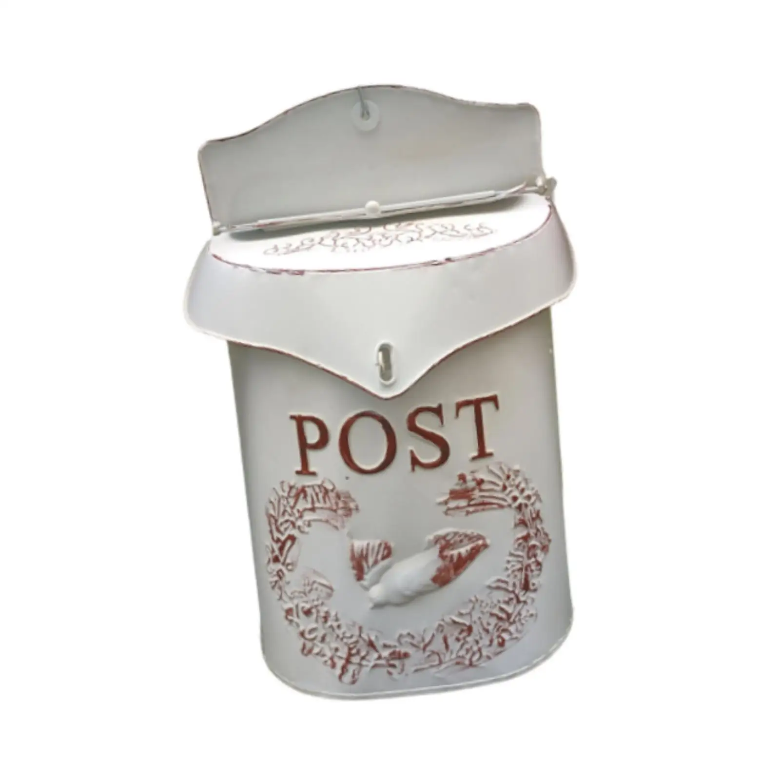 Wall Mounted Mailbox,Mail Drop Box Comment Box Iron Post Magazines Box Nostalgic