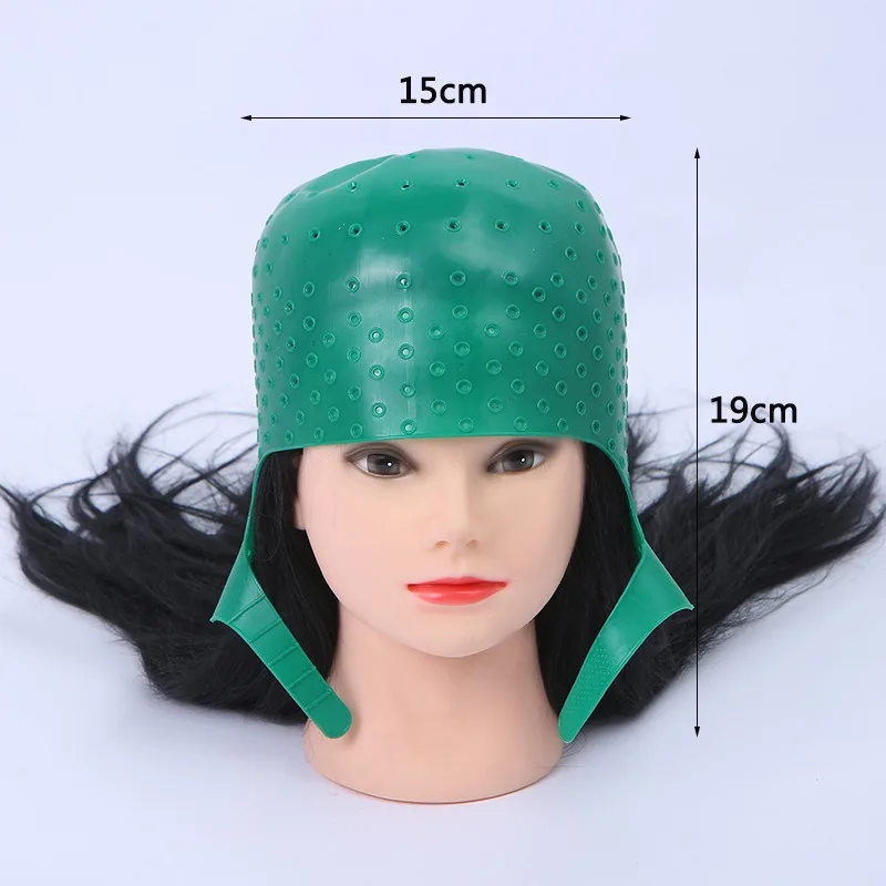 Salon Dye Silicone Cap With Needle Hair Highlights Reusable Coloring Hat Hairstyling Tools