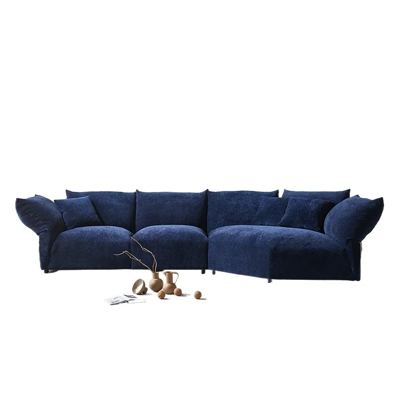 

Internet celebrity petal sofa, Italian living room designer French fabric special-shaped curved sofa combination
