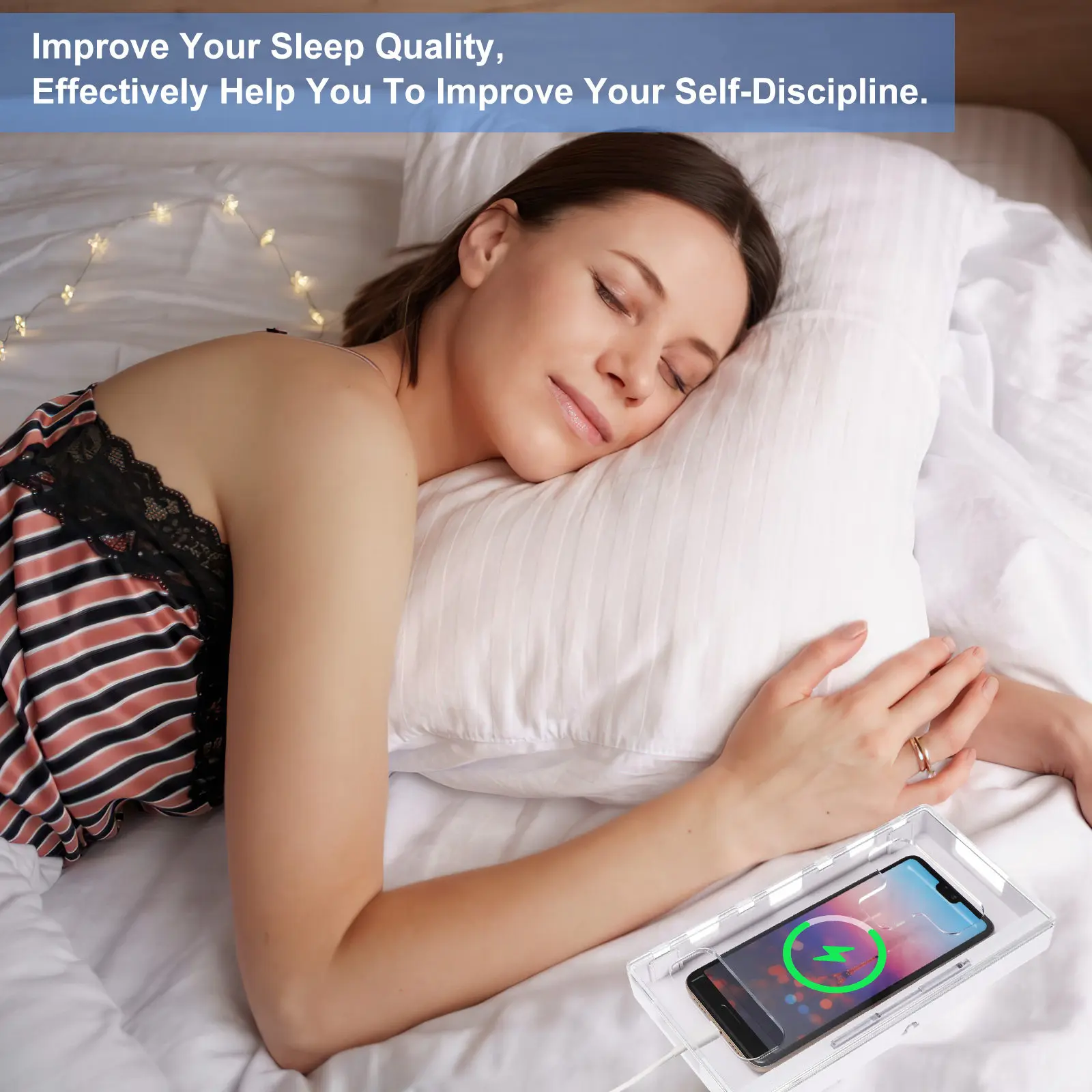 Transparent Phone Lock Box for Students Adults Focus Productivity Time Management Smart Phones Lock Box Reusable Electronic