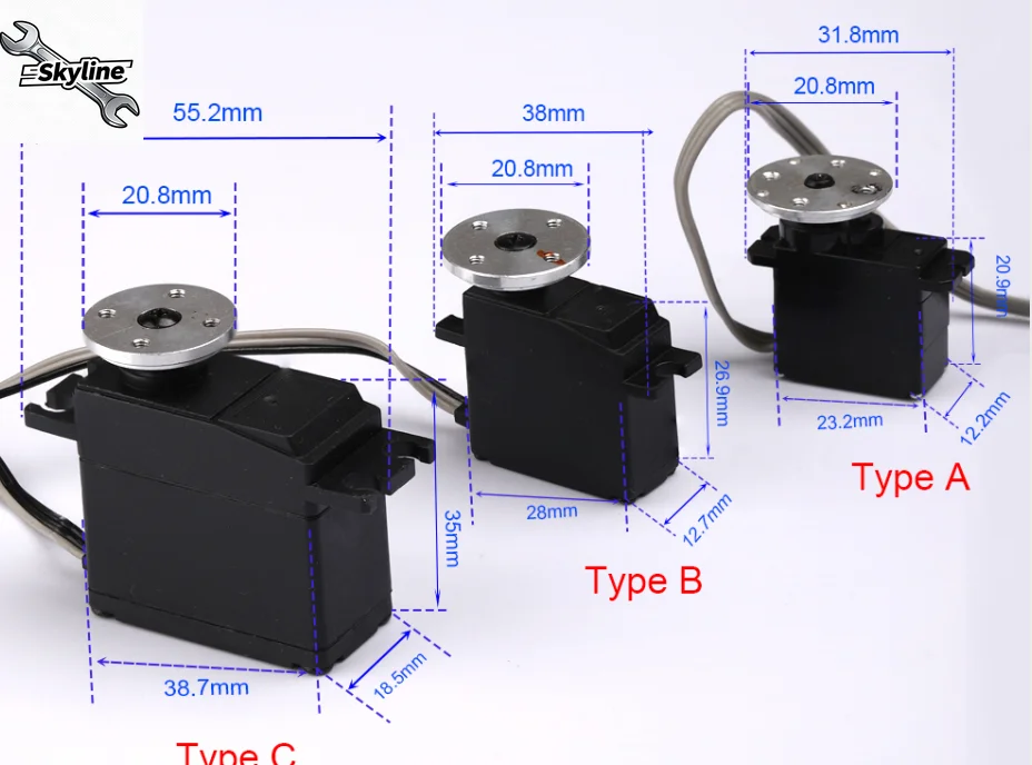 Dc 7.4V-12V micro 3-wire digit - đánh giá và giá Servo 9G