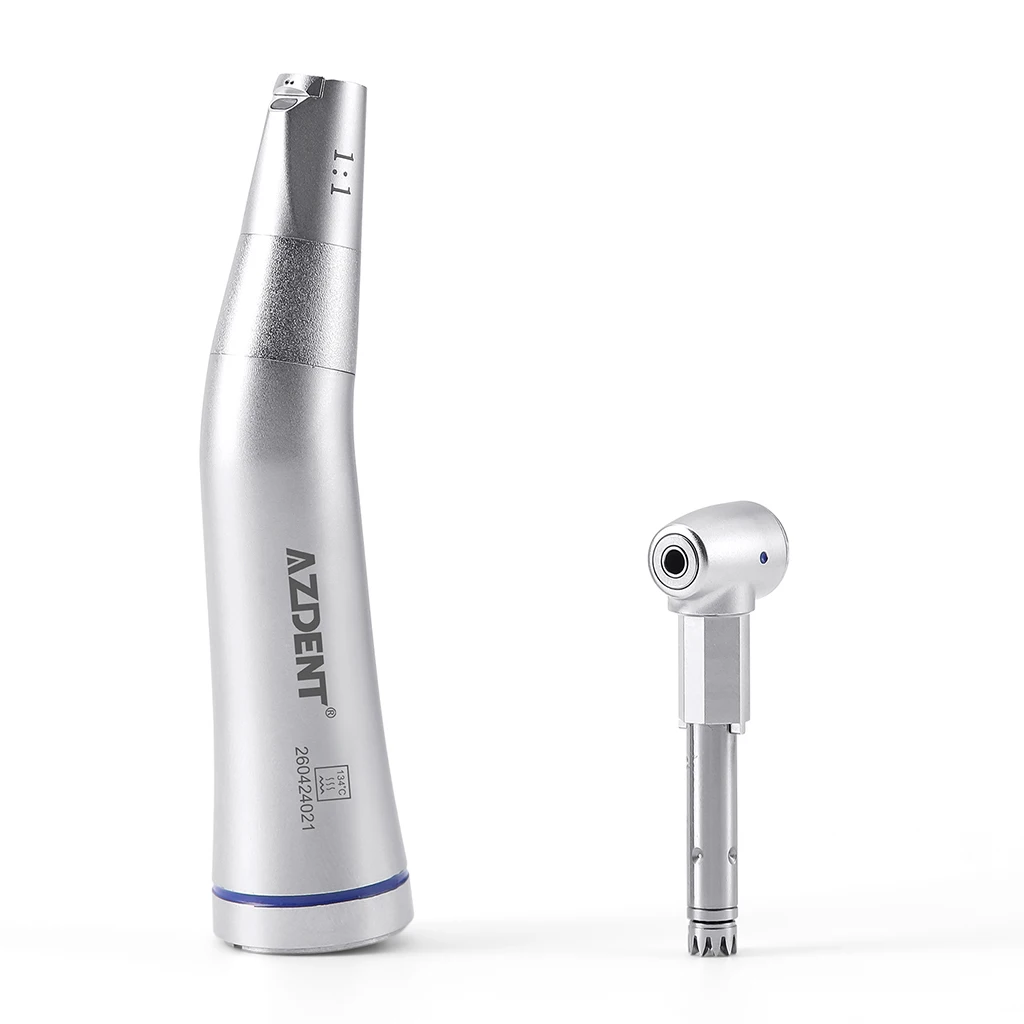 AZDENT Dental LED Niedrigdrehzahl-Winkelstück 1:1/20:1 mit Glasfaser und abnehmbarem Kopf, Zahnmedizinisches Instrument 202C – Detail 1