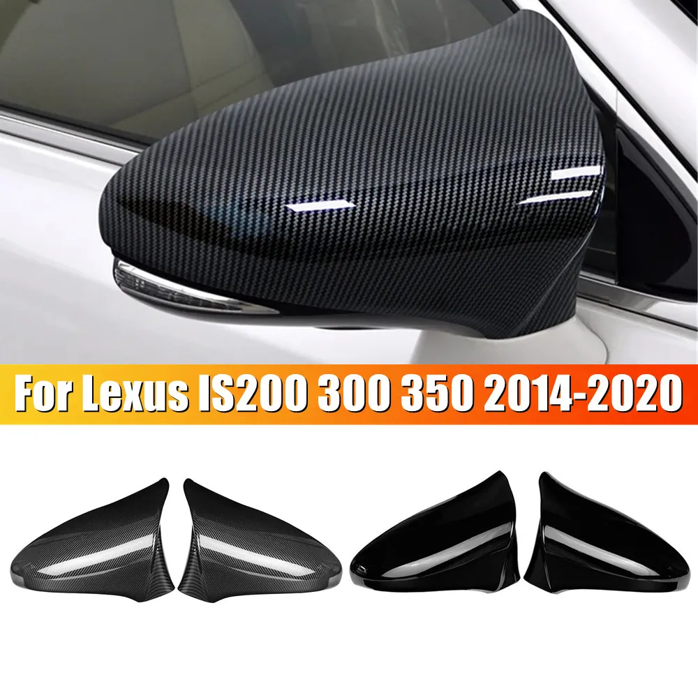 For LHD LEXUS IS ES GS LS CT RC F-Sport 2014-2020 ABS Car Side Mirror Cover Wing Cap Exterior Door Trim Adhesive Sticker Parts