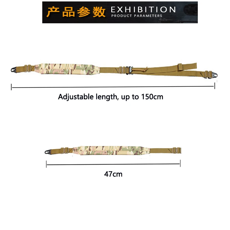 Tactical Multi-function Strap 2 Point Rifle Sling Ranger Green Gun Sling Combat Shooting Rifle Strap Weapon Hunting Accessories