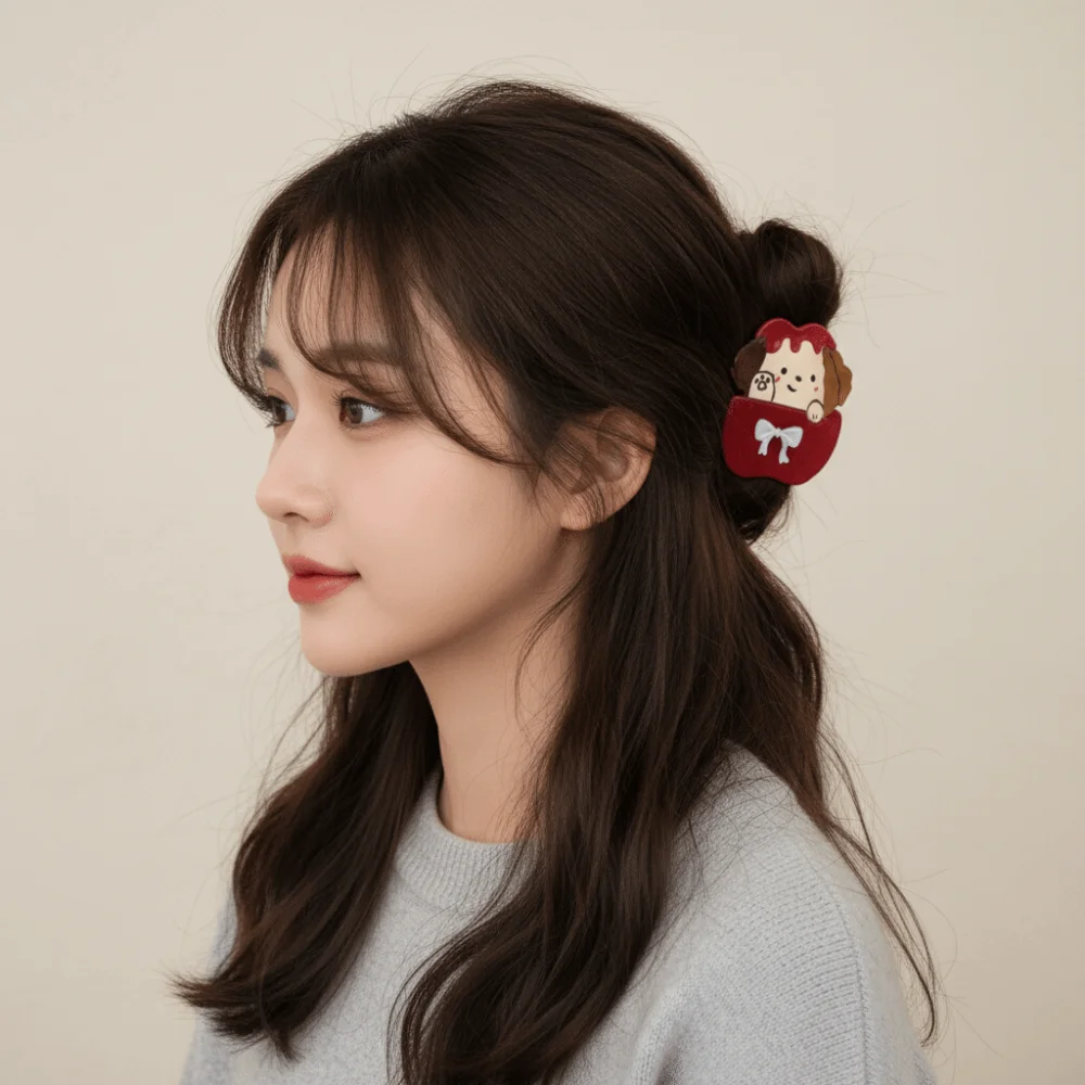 

Kawaii Puppy Cartoon Shark Clip Large Headdress Acetic Acid Hair Claw Crab Clip Hair Accessories Hair Clip Female