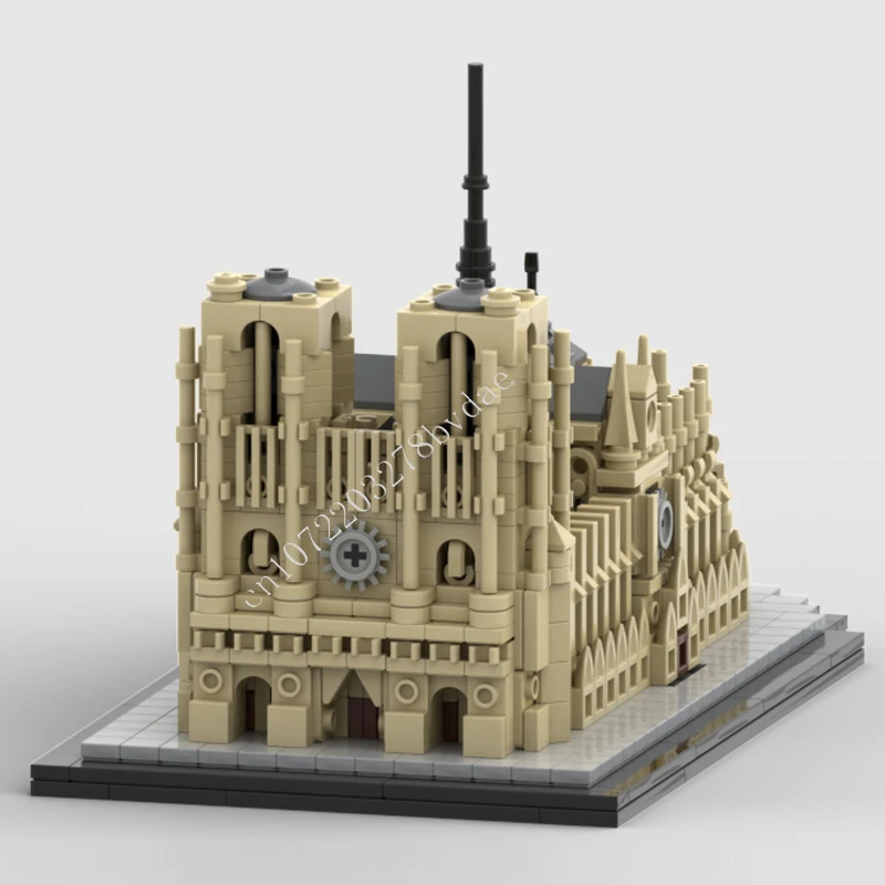 1041PCS MOC Medieval Castle Building Block Model Notre-Dame de Paris Technical Brick DIY Assembly Set Toy For Child Holiday Gift