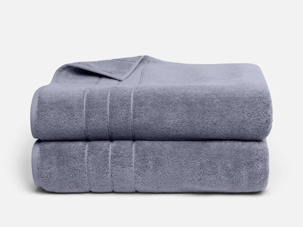 Drap de bain super peluche-Lot de 2 gris fumée 100% coton | Les meilleures serviettes de spa de luxe OEKO-TEX certifiées pour la sécurité chimique