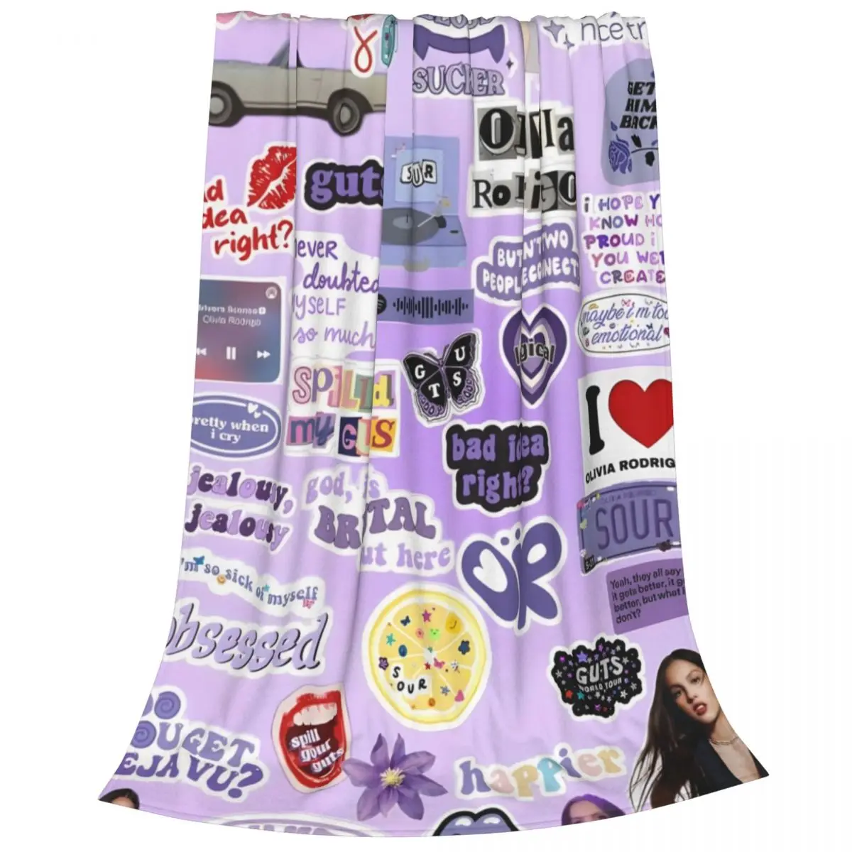 Olivia Vampire Rodrigos Sour blankets Warm Flange blankets Soft and comfortable blanket picnic blanket birthday gift