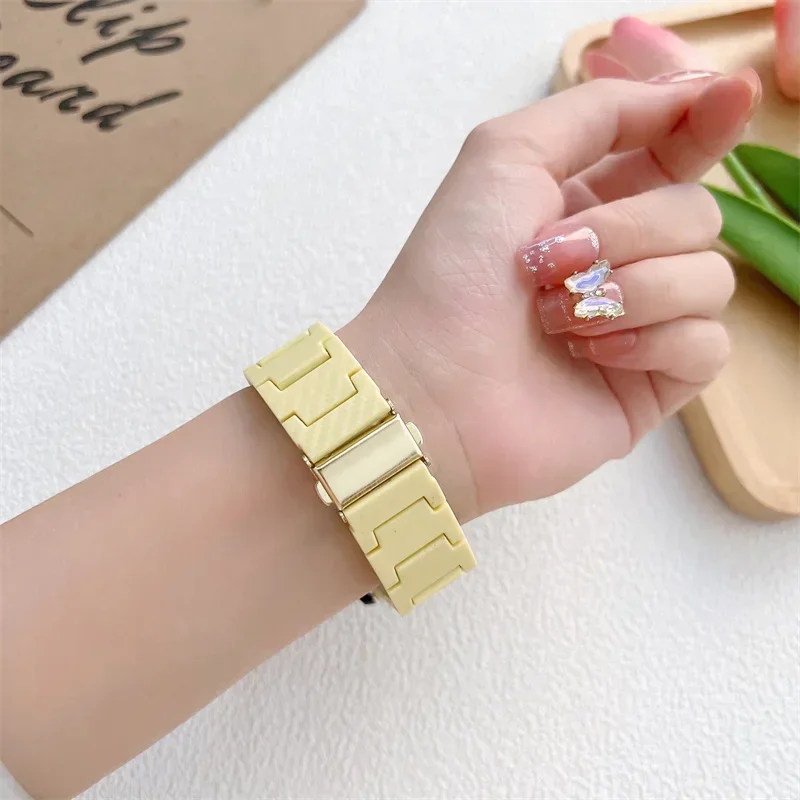 حزام من ألياف الكربون لساعة سامسونج جالاكسي 6/4/3/5/برو/كلاسيك/أكتيف 2/جير S3 ربط سوار هواوي gt 3-pro-2 حزام 20 مللي متر/22 مللي متر