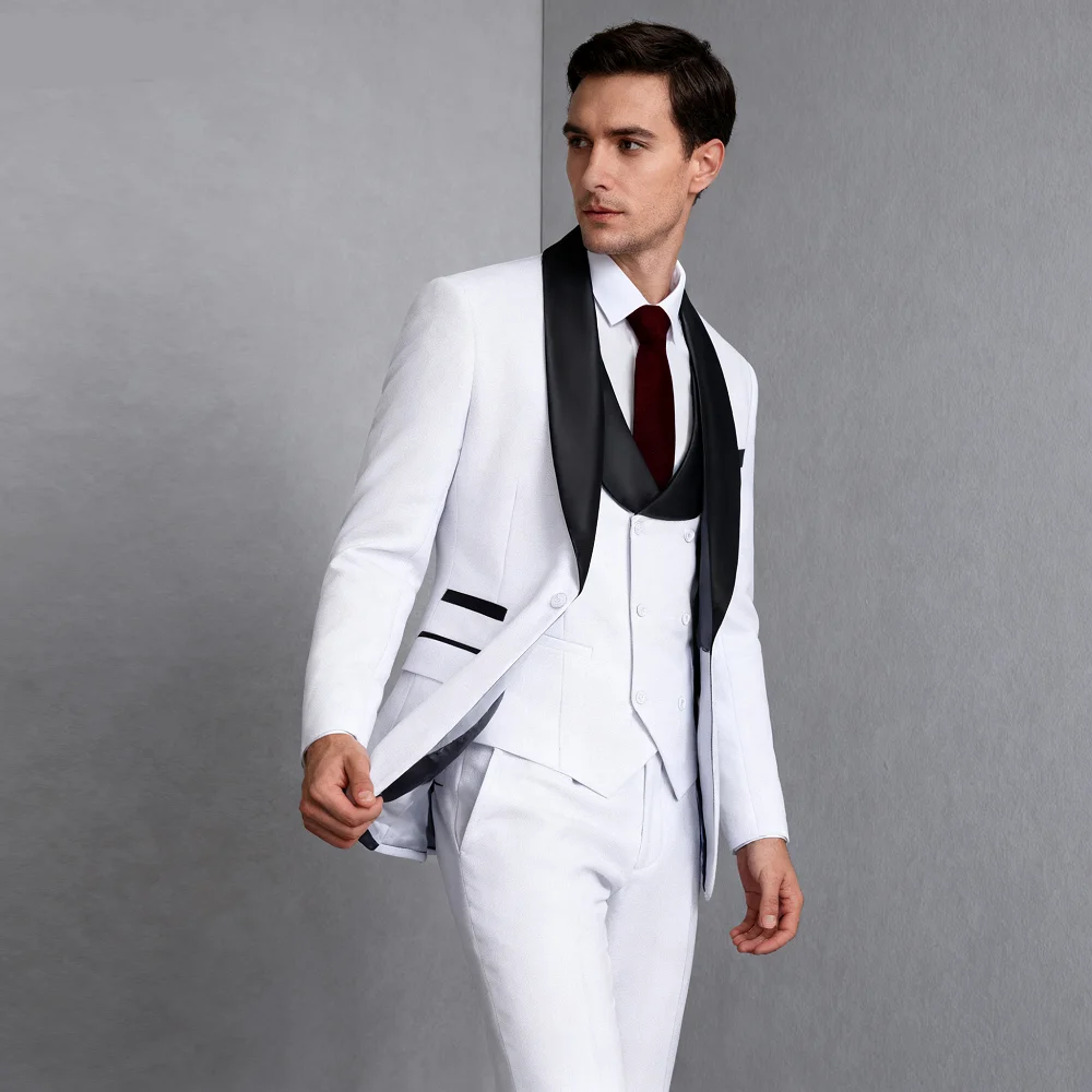 

Elegant Men's Suit Casual Business Wedding Home Work Coats Suits Set Modern Tailored Men's Terno Fashion